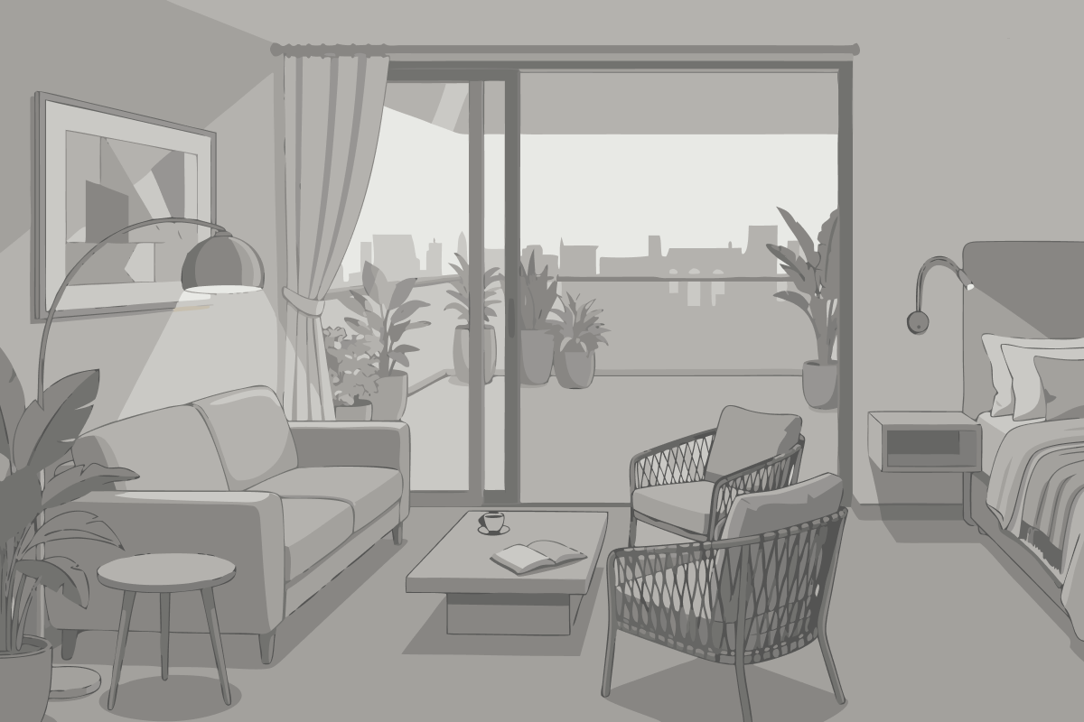 Chambre Double avec Balcon